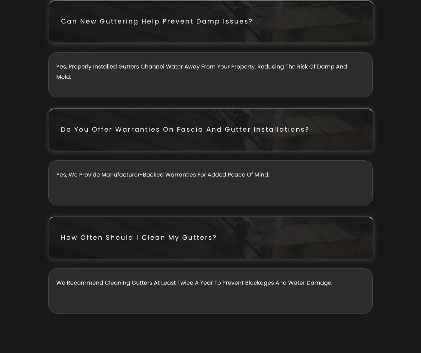 Mobile · Fascias FAQ — Part 2 of 2