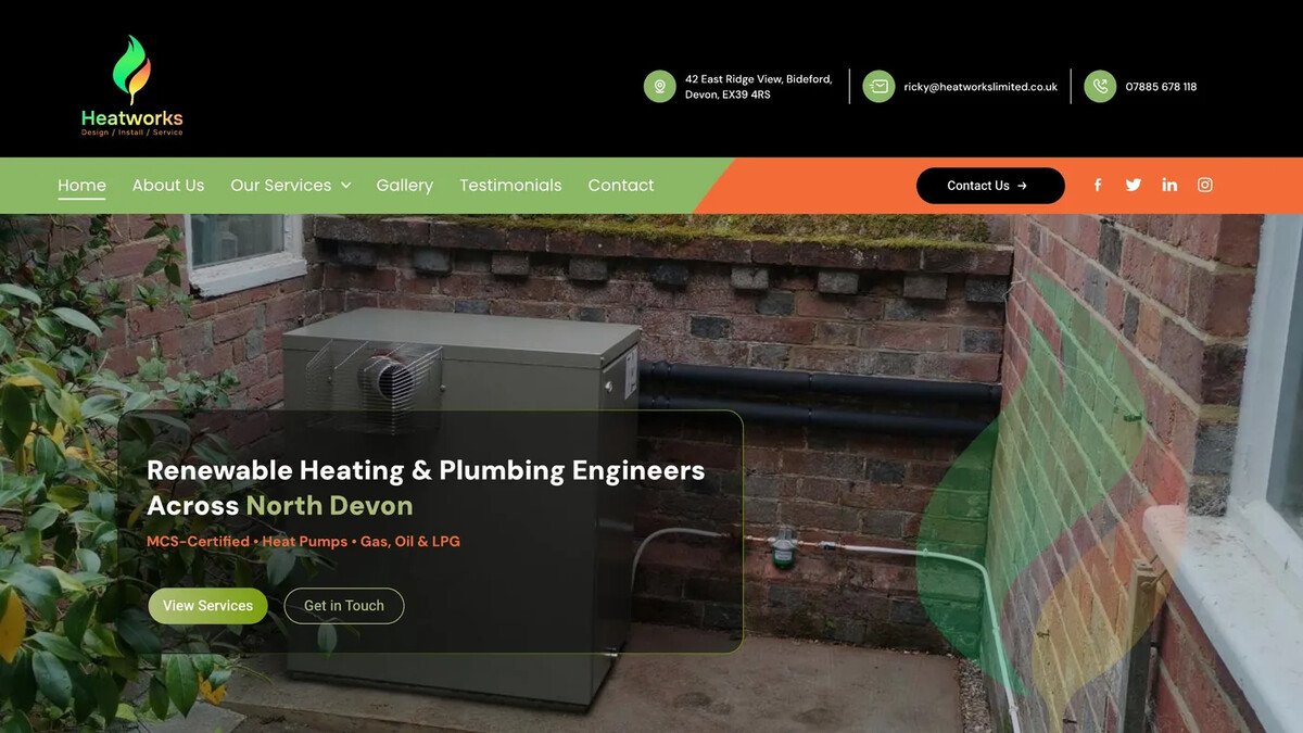 Heatworks Limited website developed by AlnairTech